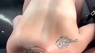 i watch this busty hooker ride cock in the car and cum on her big ass