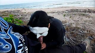 african couple eager for beach anal creampie summer fun