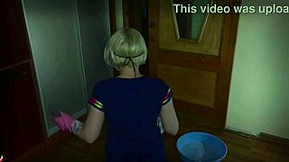 Mrs. Lazinski portrays a naive mature maid in this amateur couple scene