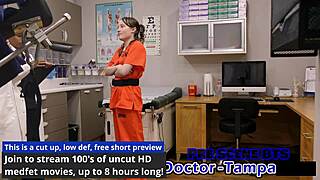 Dr tampa - commissary cash - serena morgan in a roleplay scene with latex, handcuffs, and humiliation