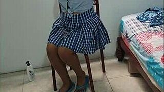 Sexy Werita's Pussy Smashed By Huge Dildo In Garage