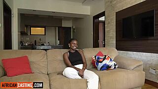 i rail this cute black teen's pussy in pov casting