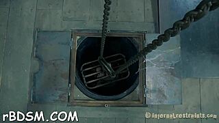 Bound Girl Sucking Hairless Cunt and Punished with Electricity