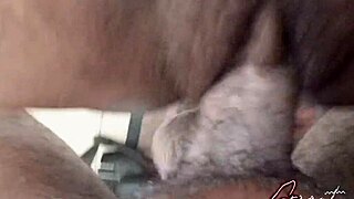 Extreme close-up view of intense homemade action.