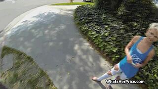 Want to pick up this short haired blonde cutie and fuck her?