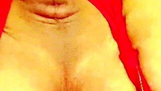 Shemale enjoys solo masturbation with wide pussy and orgasmic release