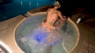 Enjoying A Hot Tub Session With Blonde Wife Deliah Grace From WCA Productions