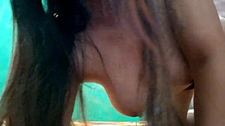 step-sister's amazing tits outdoors, camera captures her sexy modeling