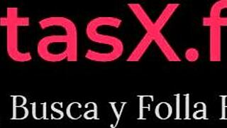 Watch as BFF catches stepbrother creaming his sister's pussy in Spanish taboo threesome