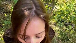 Pov Hiking Trail Blowjob with Petite 18+ Romanian Cutie Nadia Noja 😍 Partial Video