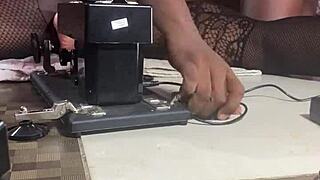 Pussy Machine Operator Squirts With Huge Toys