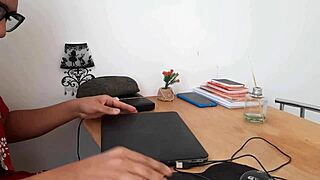 I watched that mature woman have anal sex with the computer technician.