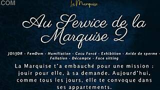 French femdom gives JERK OFF INSTRUCTIONS with humiliation!