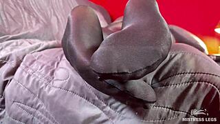 Teasing With My German Anthracite Nylon Feet Rubbing Near Your Face?