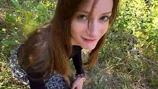 Pov Hiking Trail Blowjob with Petite 18+ Romanian Cutie Nadia Noja 😍 Partial Video