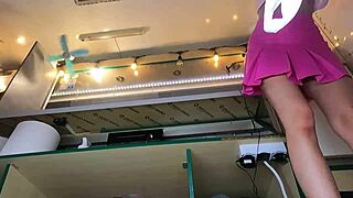 18 Yo Hot Bitch Working With No Bra And Panties