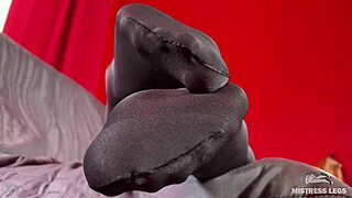 Teasing With My German Anthracite Nylon Feet Rubbing Near Your Face?