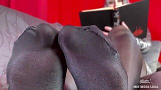 Teasing With My German Anthracite Nylon Feet Rubbing Near Your Face?