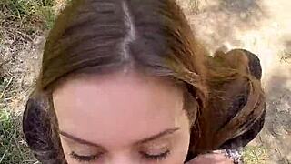 Pov Hiking Trail Blowjob with Petite 18+ Romanian Cutie Nadia Noja 😍 Partial Video