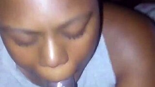 In the casual tale of a thot eagerly swallowing a tasty cumshot, she dives deep into the sloppy blowjob action with her ebony elegance shining.