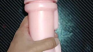 Sexy close-up quickie on desk with uncensored action