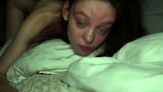 skinny brunette loves hard night sex