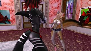 unforgettable furry yiff meeting with bent over doggystyle