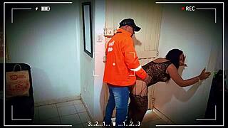 Casual Sex With Delivery Guy Sucking Cock Fucking In Lingerie Adrenaline Rush