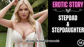 Stepdad receives blowjob from bride.