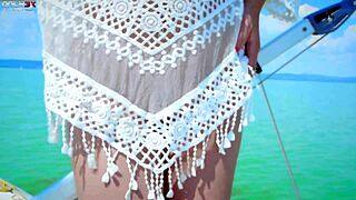 Amirah adara and angel emily toy their buttholes outdoors