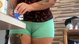 Japanese Woman Casually Shows Off Her Giant Pussy.