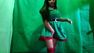 dirty christmas elf female hot waiting christmas night for dirty male inserting big penis in latina vagina