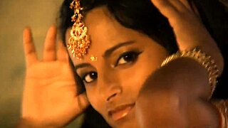 Indian brunette babe TEASES with SENSUAL Bollywood DANCING, slowly UNDRESSING and RIPPING clothes in nude striptease