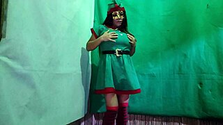 dirty christmas elf female hot waiting christmas night for dirty male inserting big penis in latina vagina