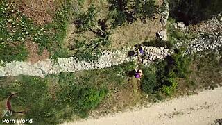 Vacation Sex: Luscious Lesbians Share Strap-On