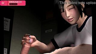 cute girl with sportswear does foot job hand job & blow job until you cum at last