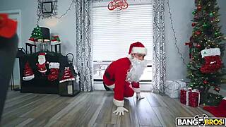 Christmas Comes Early for Kylie Quinn with Boyfriend in Santa Costume