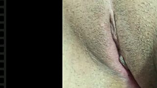 jade's beautiful shaved pussy glistens in the close-up homemade video