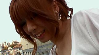 japanese hairy redhead cutie gets nuru gel on pussy before hard fuck