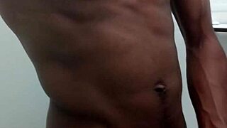 student in university bathroom