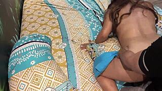 oh wow, that perverted stepson slammed his cock into his mother-in-law's pussy when she was resting with her ass up! 😈