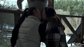 we sucked him together on vacation - public threesome?