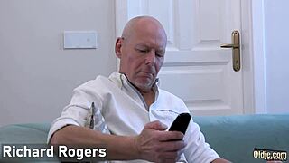 lucky grandpa fucks hot brunette and gets sloppy blowjob?