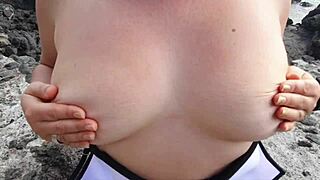 free sex education from my seductive stepmom on a public beach