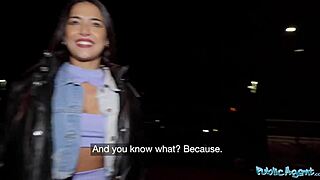 public agent nuria millan cheats with big dick blowjob in outdoor pickup