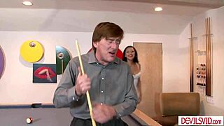 Stepdaughters first time getting fucked by white stepdad in taboo encounter.