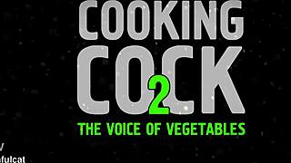 Extreme Urethra Insertion with Two Dicks in Kitchen.