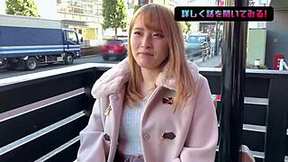 youthful busty japanese amateur moans from vaginal rubbing during riding