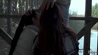 we sucked him together on vacation - public threesome?