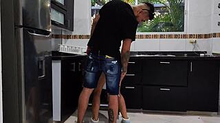 Latina Housewife Cooks Up a Steamy Fuck